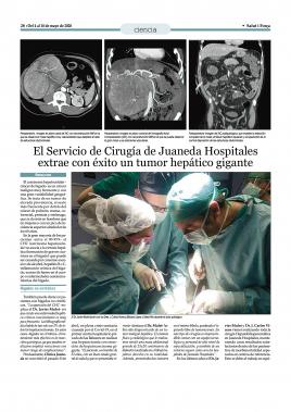 El servicio de Cirugía de Juaneda Hospitales extrae con éxito un tumor hepático gigante