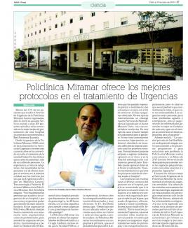 Policlínica Miramar ofrece los mejores protocolos en el tratamiento de Urgencias Juaneda