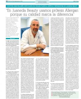 Dr. Pallarés: “En Juaneda Beauty usamos prótesis Allergan porque su calidad marca la diferencia” Juaneda