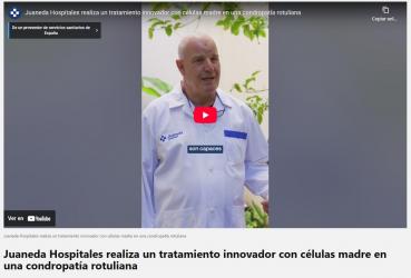 Juaneda Juaneda Hospitales realiza un tratamiento innovador con células madre en una condropatía rotuliana