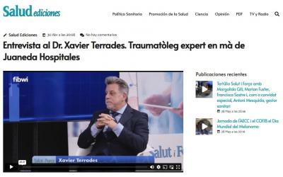 Juaneda Entrevista al Dr. Xavier Terrades. Traumatòleg expert en mà de Juaneda Hospitales