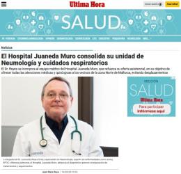 Juaneda El Hospital Juaneda Muro consolida su unidad de Neumología y cuidados respiratorios