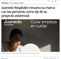 Juaneda Juaneda Hospitales renueva su marca con las personas como eje de su proyecto asistencial