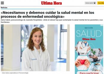 Juaneda «Necesitamos y debemos cuidar la salud mental en los procesos de enfermedad oncológica»