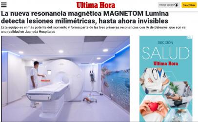 Juaneda La nueva resonancia magnética MAGNETOM Lumina detecta lesiones milimétricas, hasta ahora invisibles