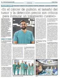 Juaneda «En el cáncer de pulmón, el tamaño del tumor y la detección precoz son críticos para instaurar un tratamiento curativo»