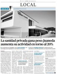 Juaneda La sanidad privada gana peso: Juaneda aumenta su actividad en torno al 20%