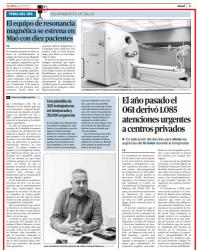 Juaneda El equipo de resonancia magnética se estrena en Maó con diez pacientes