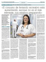 Juaneda «El consumo de fentanilo recreativo está aumentando, aunque no es el más relevante, nos estamos preparando»