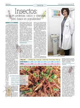 Insectos: ricos en proteínas, calcio y vitaminas, pero bajos en popularidad Juaneda