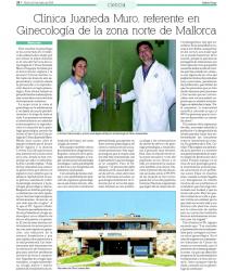 Juaneda Clínica Juaneda Muro, referente en Ginecología de la zona norte de Mallorca 