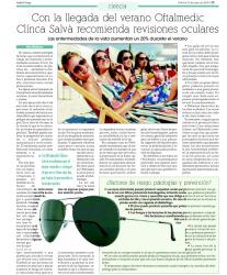 Juaneda Con la llegada del verano Oftalmedic Clínica Salvà recomienda revisiones oculares