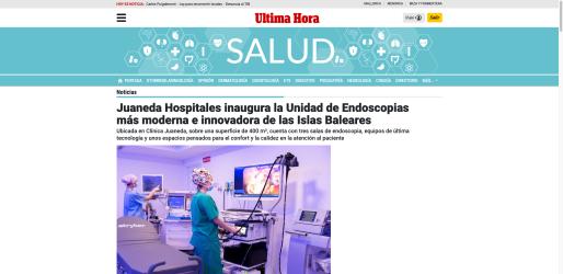 Juaneda Juaneda Hospitales inaugura la Unidad de Endoscopias más moderna e innovadora de las Islas Baleares