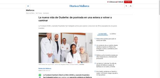 Juaneda La nueva vida de Oudette: de postrada en una estera a volver a caminar