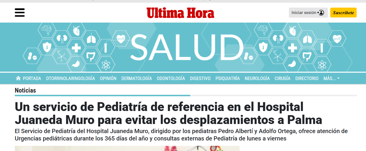 Juaneda Un servicio de Pediatría de referencia en el Hospital Juaneda Muro para evitar los desplazamientos a Palma