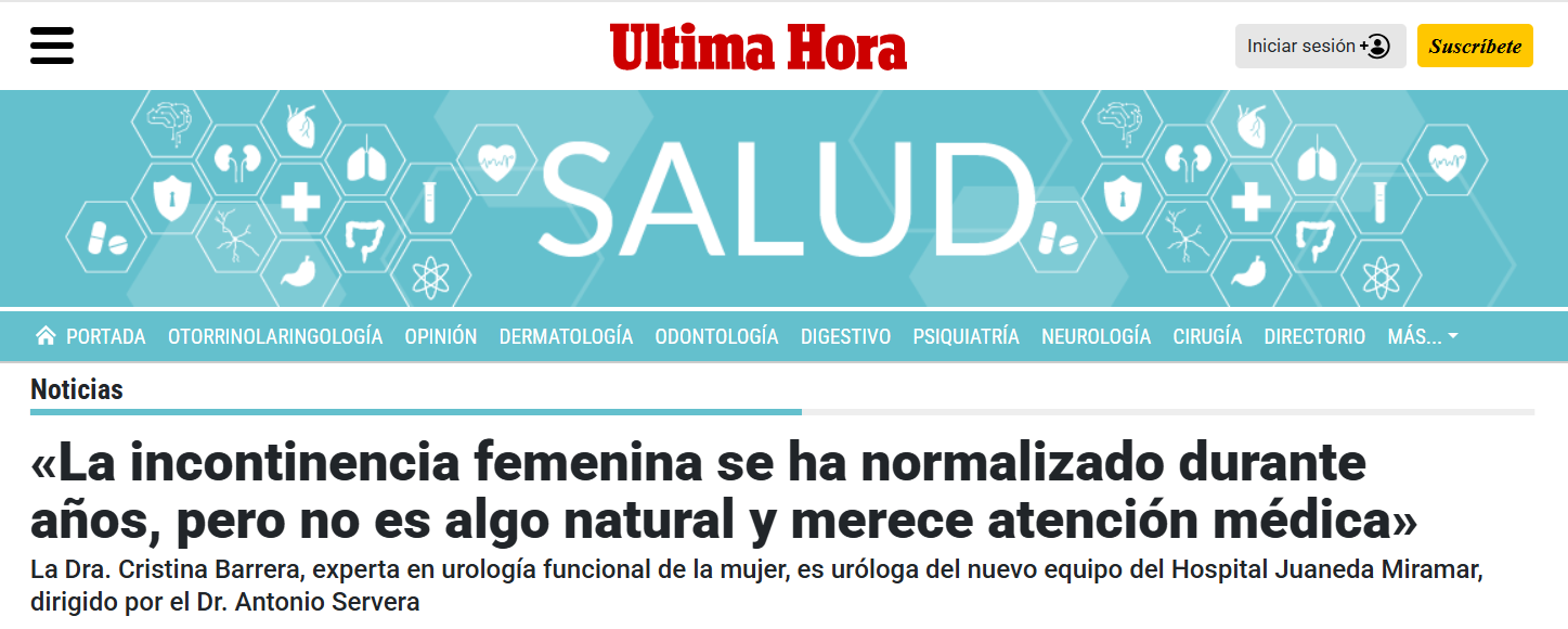 Juaneda La incontinencia femenina se ha normalizado durante años, pero no es algo natural y merece atención médica
