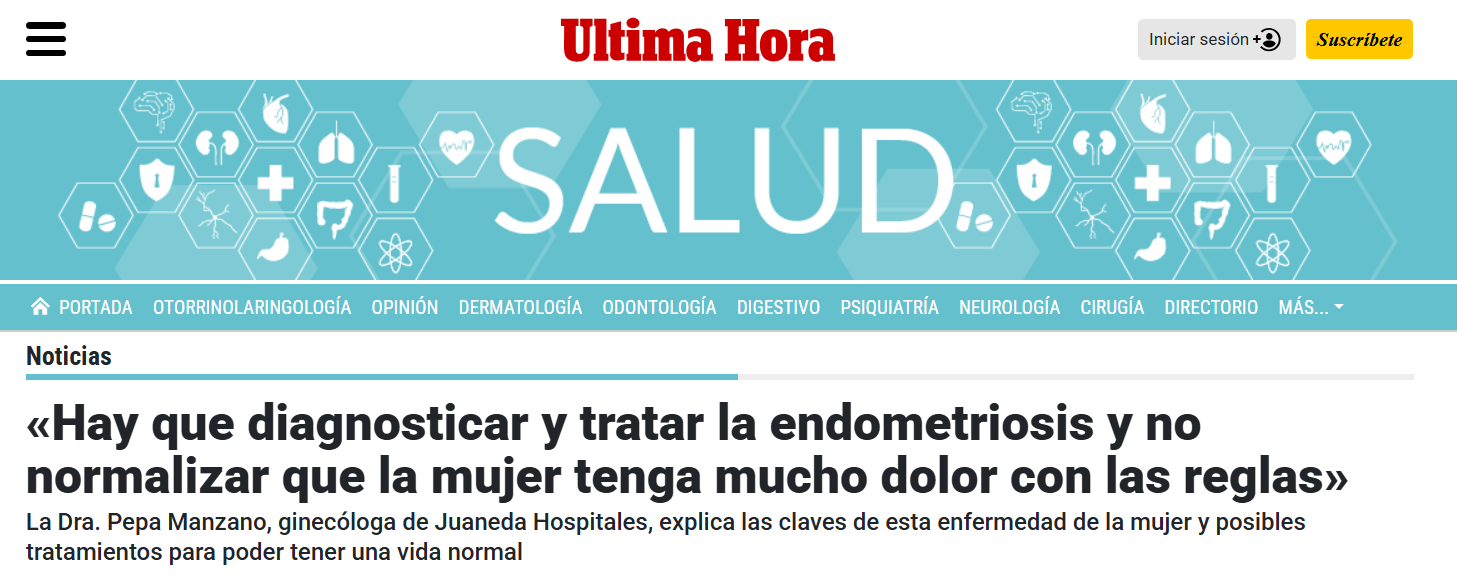Juaneda Hay que diagnosticar y tratar la endometriosis y no normalizar que la mujer tenga mucho dolor con las reglas