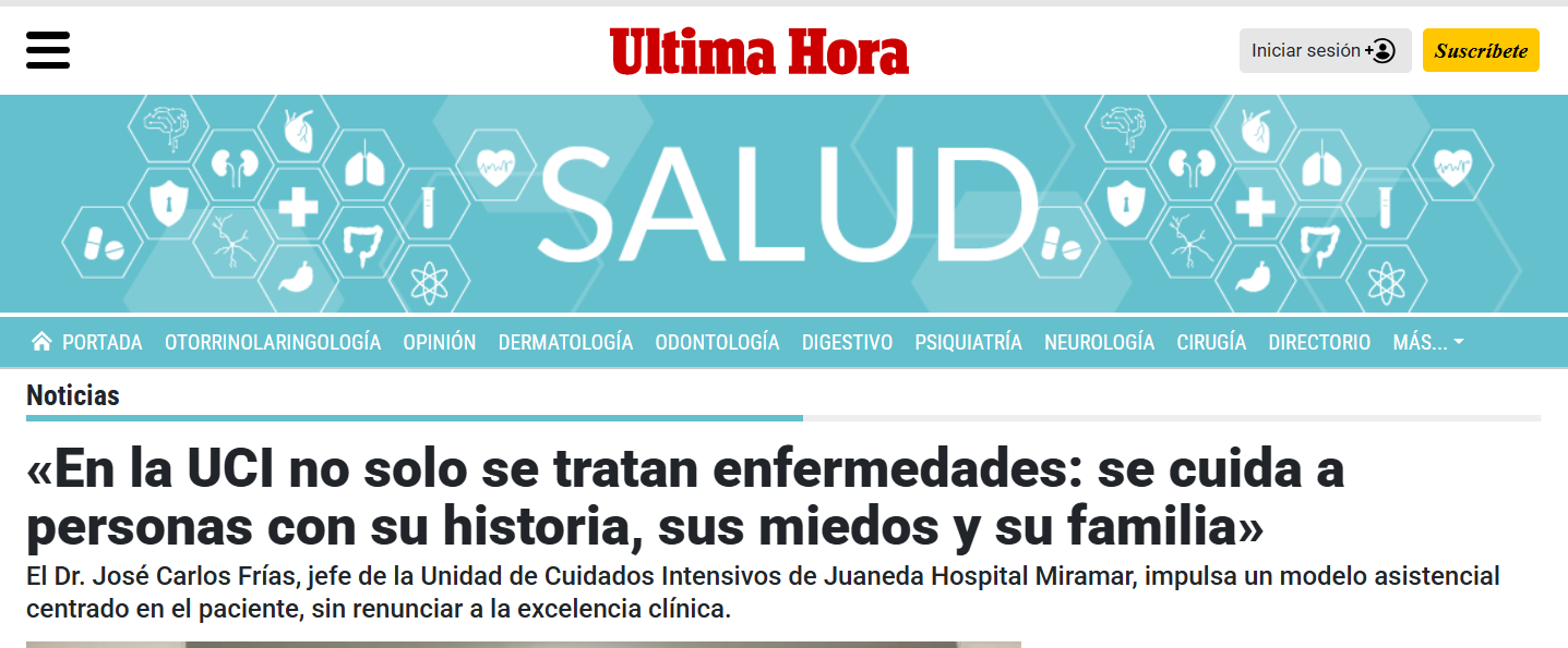 Juaneda En la UCI no solo se tratan enfermedades: se cuida a personas con su historia, sus miedos y su familia